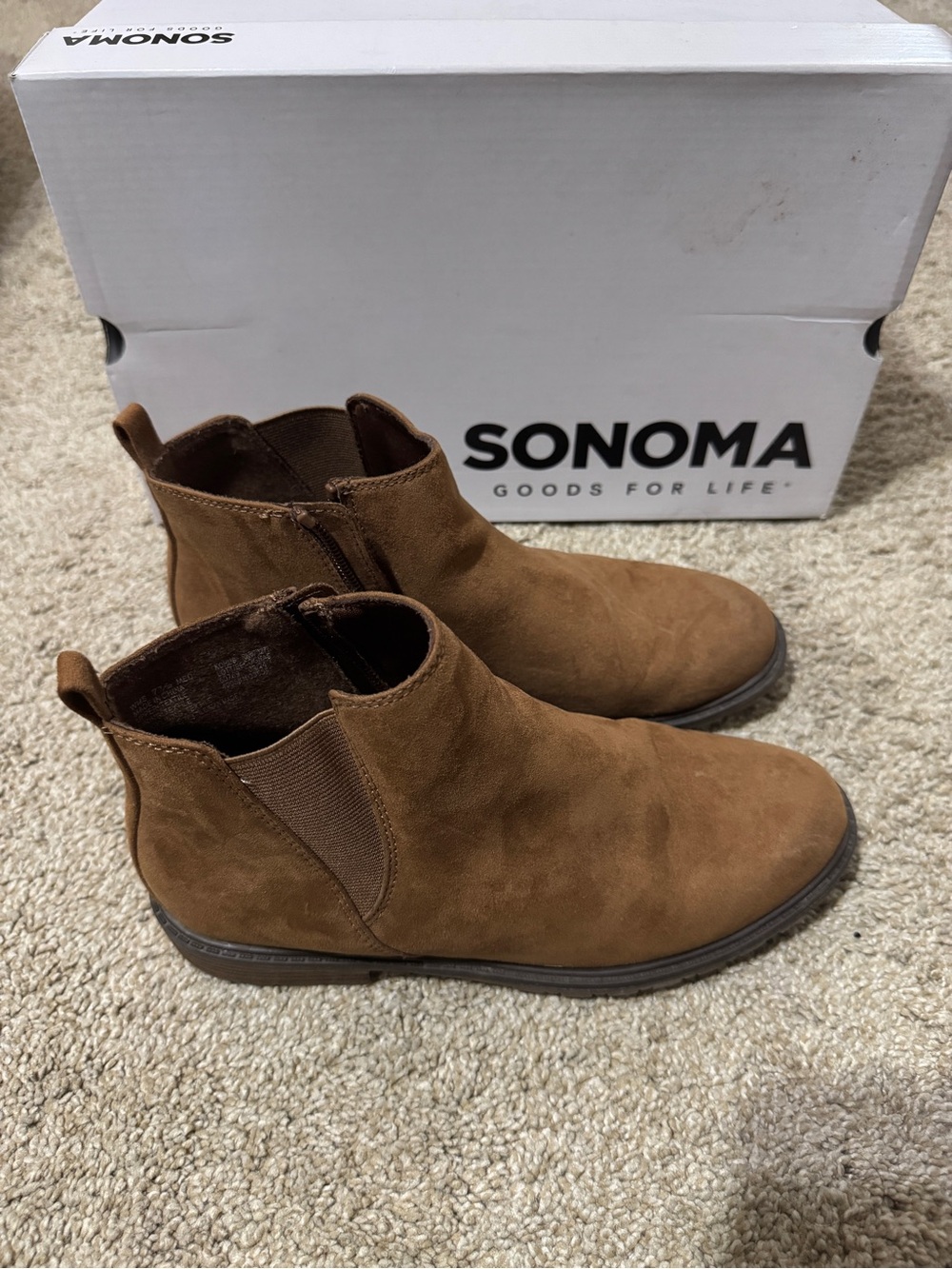 7 1/2 Sonoma Goods for Life Tan Ankle Boots